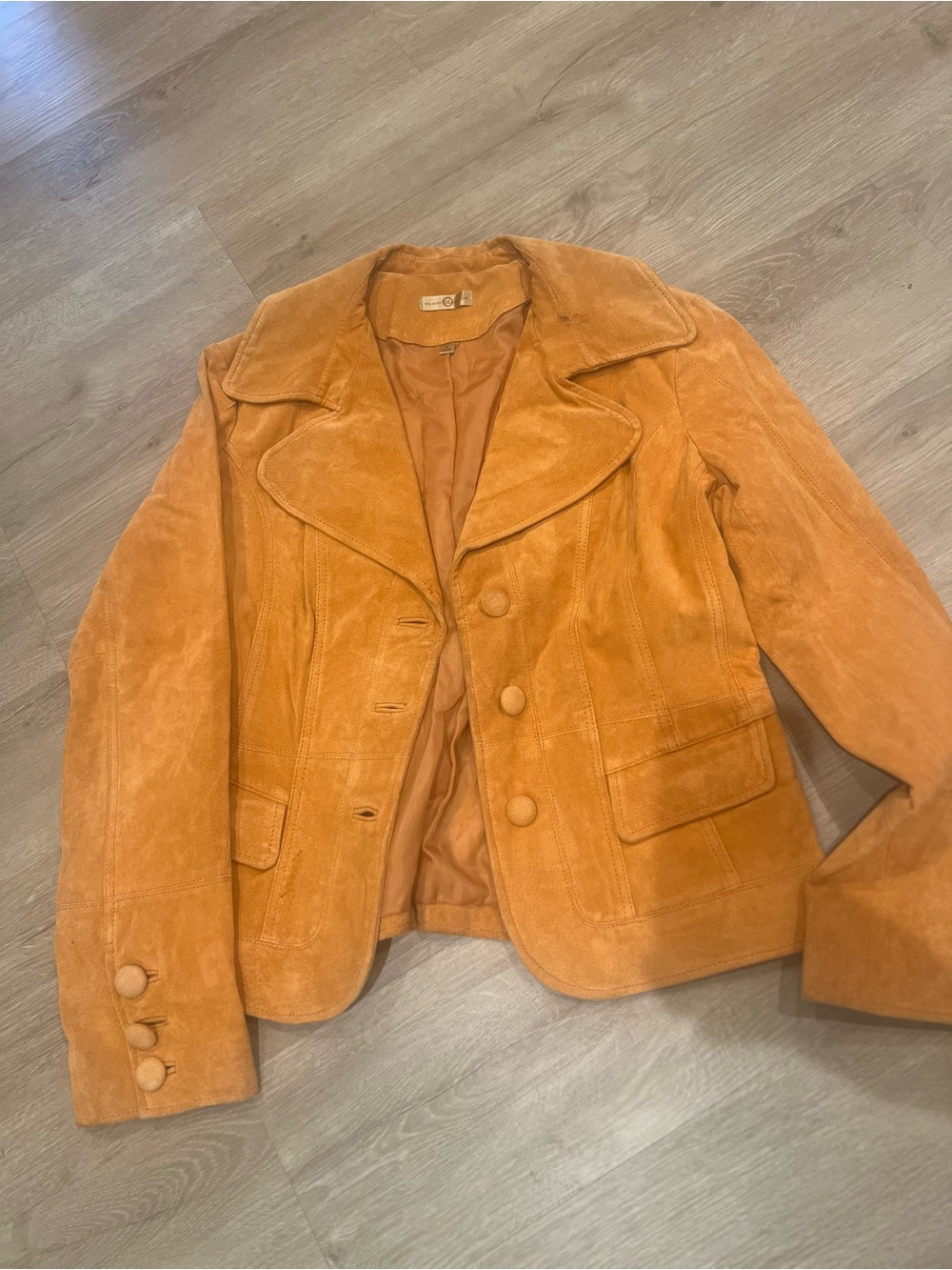 Vintage Wilsons leather Orange Suede Blazer Jacket